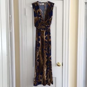 Venus maxi dress snake print